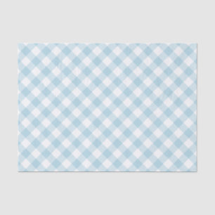 Gingham Light Blue en White Pattern Tissuepapier
