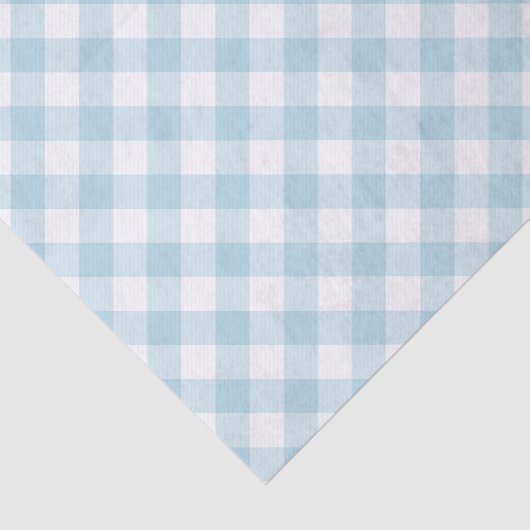 Gingham Light Blue en White Pattern Tissuepapier (Detail)