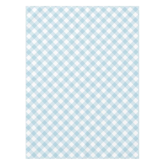 Gingham Light Blue en White Plays Pattern Tafelkleed (Voorkant)