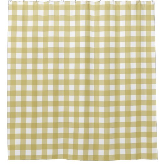 Gingham limoengroen wit douchegordijn (Voorkant)