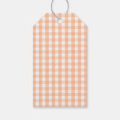 Gingham Little Cutie Baby Shower Cadeaulabel (Achterkant)