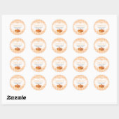 Gingham Little Cutie Pie Baby shower Ronde Sticker (Vel)