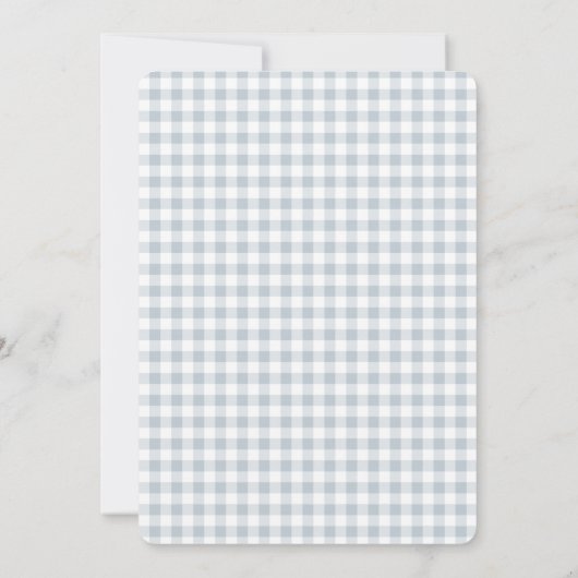 Gingham, little teddy bear birthday  kaart (Achterkant)