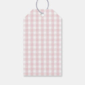Gingham Lokaal Geteelde Baby Shower Cadeaulabel (Achterkant)
