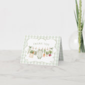 Gingham Lokale Baby Shower Bedankkaart (Voorkant)