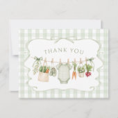 Gingham Lokale Baby Shower Bedankkaart (Voorkant)