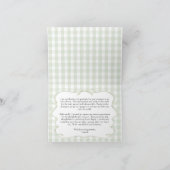 Gingham Lokale Baby Shower Bedankt Jongen (Binnen)