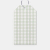 Gingham Lokale Baby Shower Cadeaulabel (Achterkant)