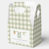 Gingham Lokale Baby Shower Feestje Bedankdoosjes (Geopend)
