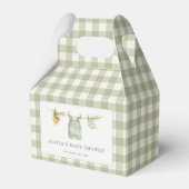 Gingham Lokale Baby Shower Feestje Bedankdoosjes (Voorkant Zijde)