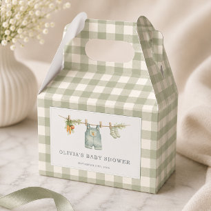 Gingham Lokale Baby Shower Feestje Bedankdoosjes