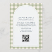 Gingham Lokale Baby Shower Uitnodiging (Achterkant)