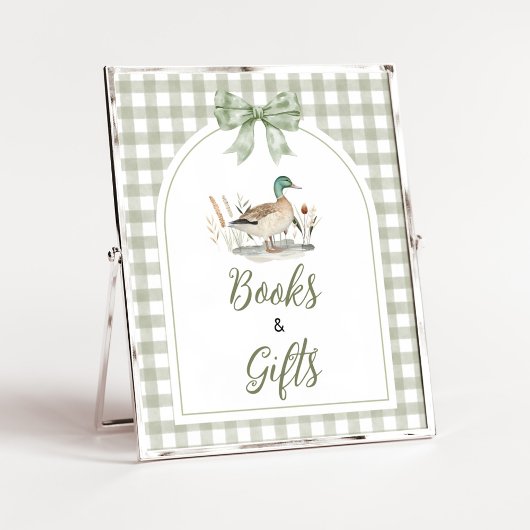 Gingham Mallard Duck Baby Boeken en Geschenken Tek Poster
