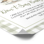 Gingham Mallard Duck Baby Don't Say Baby Sign Poster (Hoek)