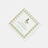 Gingham Mallard Eend Baby Shower Feest Servet (Hoek)