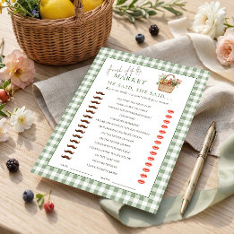 Gingham Markt Hij Zei Zij Zei Bruidsborrel Spelkaa Kaart