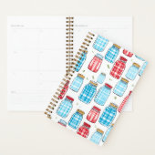 Gingham Mason Jar Pattern – Country Kitchen Charm Planner (Display)