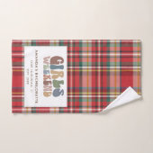 Gingham Meisjes Weekend Feest Landelijk Handdoek (Handdoek)