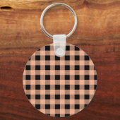 Gingham Melon en zwart Sleutelhanger (Voorkant)