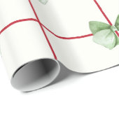 Gingham met Bows Christmas Wrapping Paper Cadeaupapier (Rol Hoek)