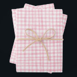 Gingham met de hand getekend modern leuk roze wit  inpakpapier vel<br><div class="desc">Perfecte,  malle,  op maat gemaakte cadeauverpakking voor een leuke feest! Handgemaakte kunst voor jou! Perfect voor een zomerse brunch of picknick-thema bruidsdouche,  vrijgezellenfeest,  verlovingsfeest,  feestdagen of verjaardag.</div>