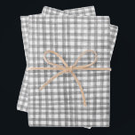 Gingham met de hand getekend modern leuke grijs wi inpakpapier vel<br><div class="desc">Perfecte,  malle,  op maat gemaakte cadeauverpakking voor een leuk feest! Handgemaakte kunst voor jou! Perfect voor een zomerse brunch of picknick-thema bruidsdouche,  vrijgezellenfeest,  Pasen,  verloving,  vakanties of verjaardag.</div>