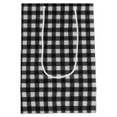 Gingham met rits voor verjaardag medium cadeauzakje (Achterkant)