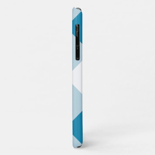 Gingham - Middelgrote en Lichte Blauwe Kwestie van Case-Mate iPhone Case (Achterkant/links)