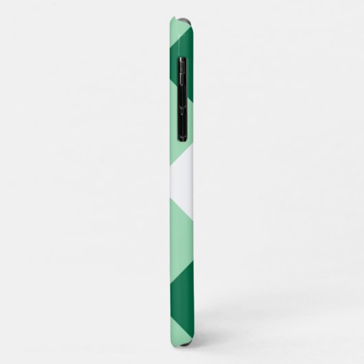 Gingham - Middelgrote en lichte groene telefoontas Case-Mate iPhone Case (Achterkant/links)