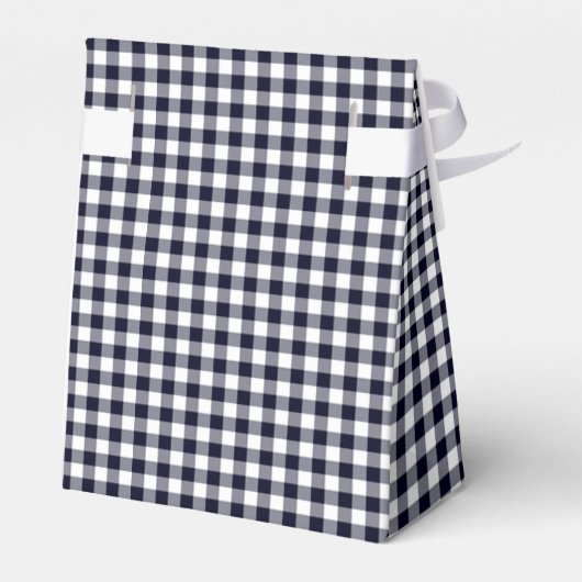 Gingham-Midnight Blue-Favor Box, Tent Bedankdoosjes (Achterkant)