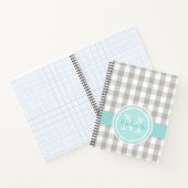 Gingham-monogram Notitieboek (Binnen)