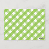 Gingham Monogram Op maat gemaakte kaarten van de V (Achterkant)