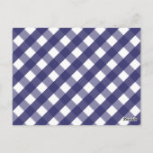 Gingham Monogram Valentijnse klaslokaalkaarten Briefkaart (Achterkant)