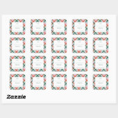 Gingham naar van kerstcadeau Stickers (Vel)