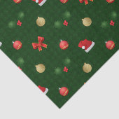 Gingham Navidad Ornamenten Tissuepapier (Detail)