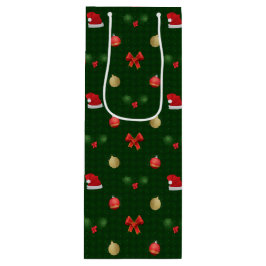 Gingham Navidad Ornamenten Wijn Cadeautas