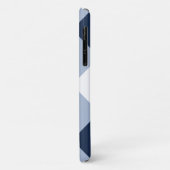 Gingham - Navy Blue en Light Blue Phone Case (Achterkant/links)