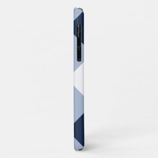 Gingham - Navy Blue en Light Blue Phone Case (Achterkant/links)