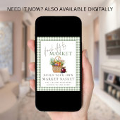 Gingham Net van Markt Mand Sign Bruidscadeau Poster