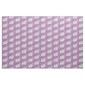 Gingham Olifanten en Roze Harten Stof (Fat Quarter)