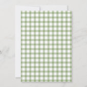 Gingham One Gekke Goose 1st Birthday Invitation Kaart (Achterkant)