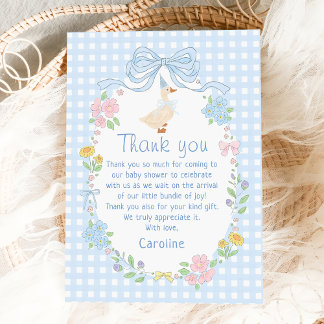 Gingham One Gekke Goose Verjaardag Bedankt Card