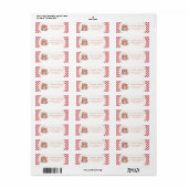 Gingham Oogst Appel Baby Shower Retouradres Etiket (Full Sheet)