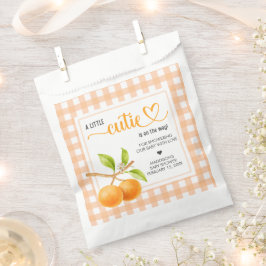 Gingham Orange Baby Shower Bedankzakje