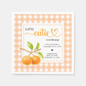 Gingham Orange Baby Shower Servet (Voorkant)