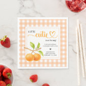 Gingham Oranje Baby Shower Servet (Insitu)