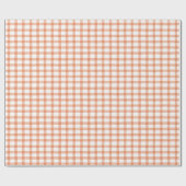 Gingham Oranje Cadeaupapier (Vlak)