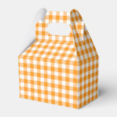 Gingham Oranje Jelly Bean Bedankdoosjes (Achterkant)