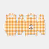 Gingham Oranje Jelly Bean Bedankdoosjes (Uitgevouwen)