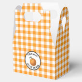 Gingham Oranje Jelly Bean Bedankdoosjes (Geopend)